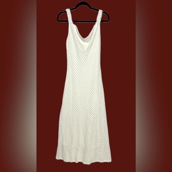 NWT Vici X Skylar Rose Cordera Textured Cowl Neck Midi Dress in Cream, Medium - Picture 4 of 15